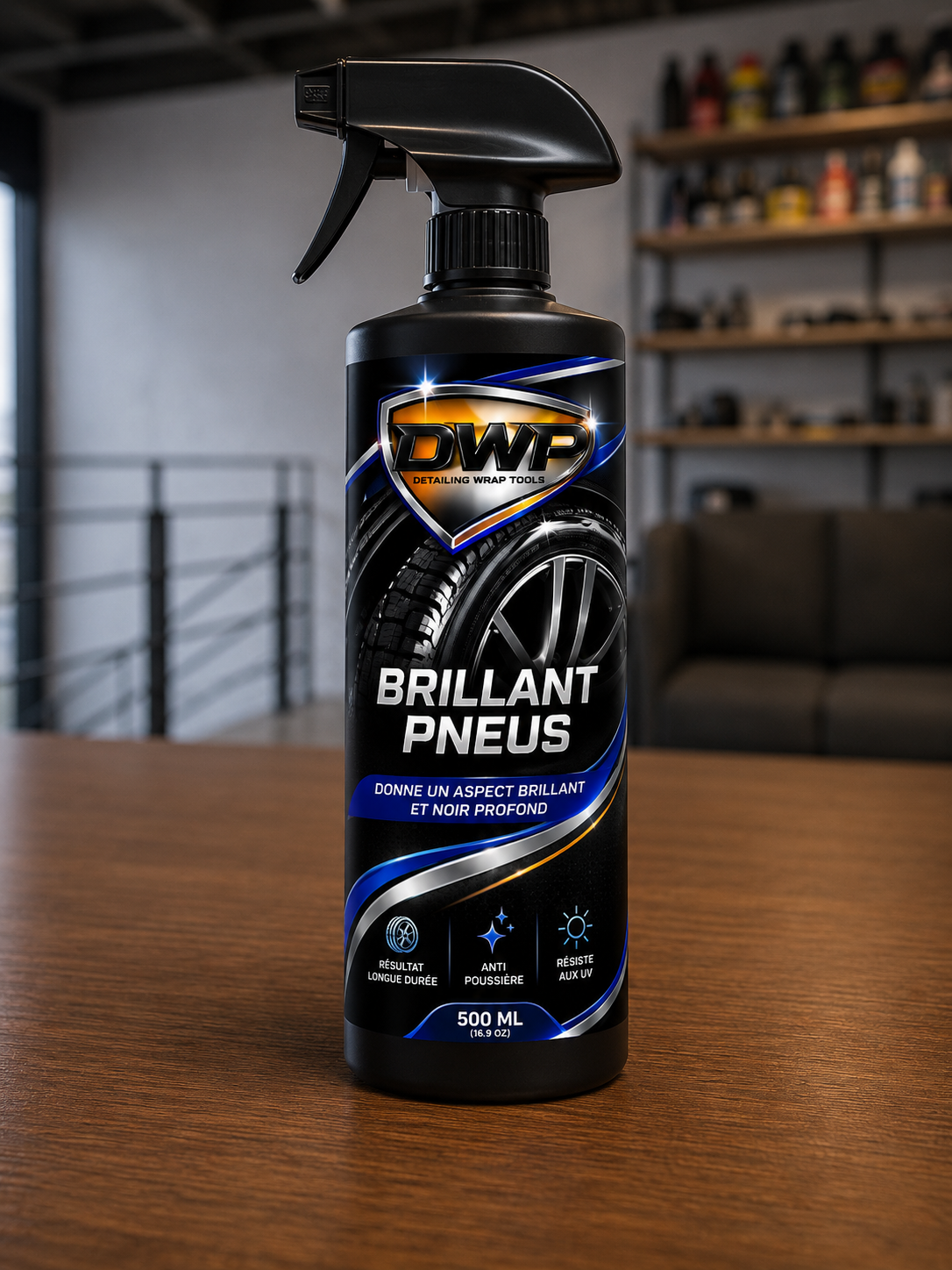 DWP Brillant Pneus – Effet Noir Profond & Brillance Longue Durée